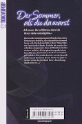Backcover Der Sommer, als du da warst 4