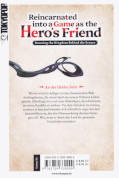 Backcover Reincarnated into a Game as the Hero&rsquo;s Friend 1